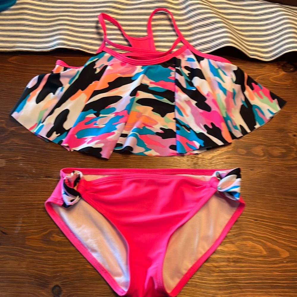 O’Rageous child’s bikini size 12. Like new